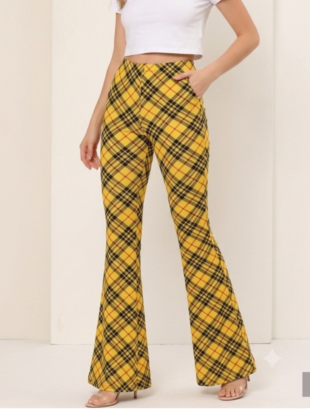 NEW Patterned Flare Women’s Pants - Picture 4 of 7